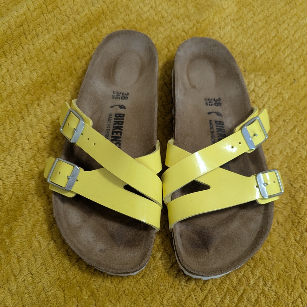 Birkenstock Womens Yellow Sandals - Size 7